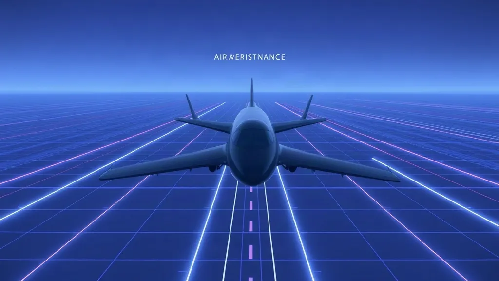 An autonomous aircraft silhouette above a grid of illuminated flight corridors, evoking the gap between AI-driven flight and the regulatory structure meant to contain it.