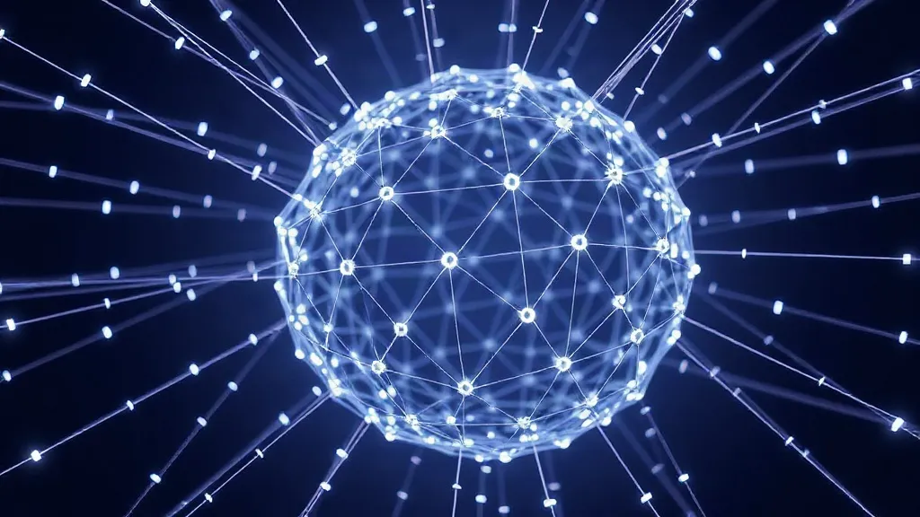 Abstract wireframe lattice of interconnected nodes representing a sprawling requirements traceability network.