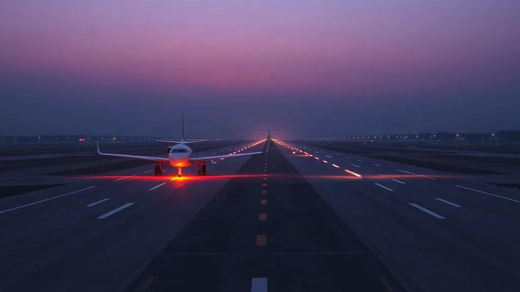 Two runways at dusk, one lit continuously end to end and the other lit in disconnected fragments, symbolizing the difference between certification that travels and certification that does not.