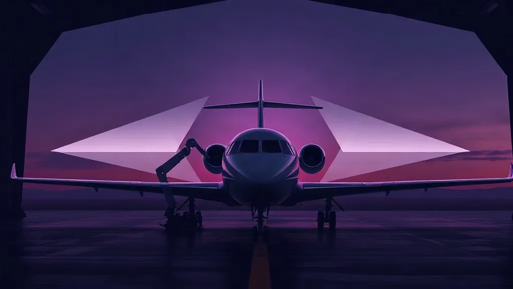 A robotic arm and an aircraft in a hangar separated by translucent overlapping planes of light suggesting unaligned regulatory layers