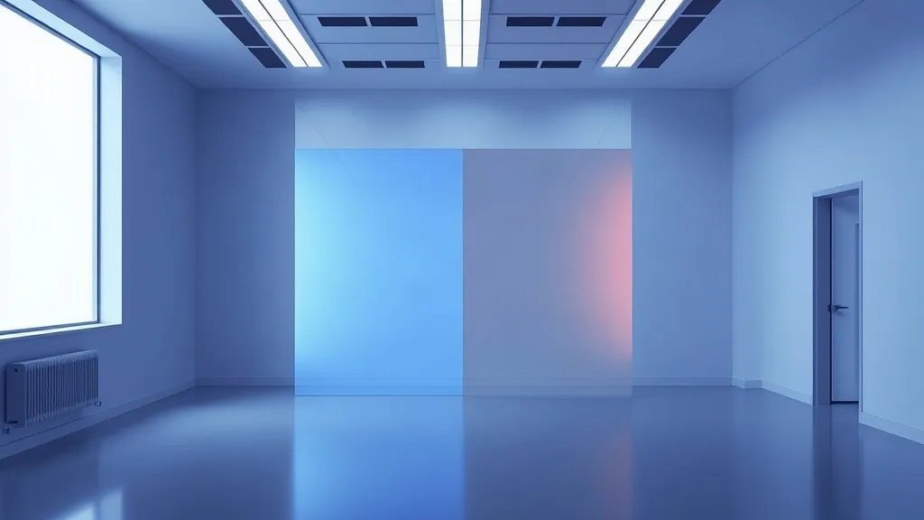 A glass boundary dividing a clinical space into two zones of light, symbolizing a shifting regulatory classification line.