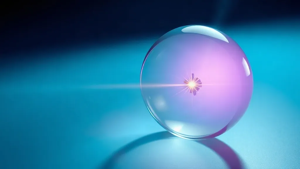 Abstract translucent device with a light beam fracturing internally, symbolizing hidden reasoning failure beneath a smooth external output