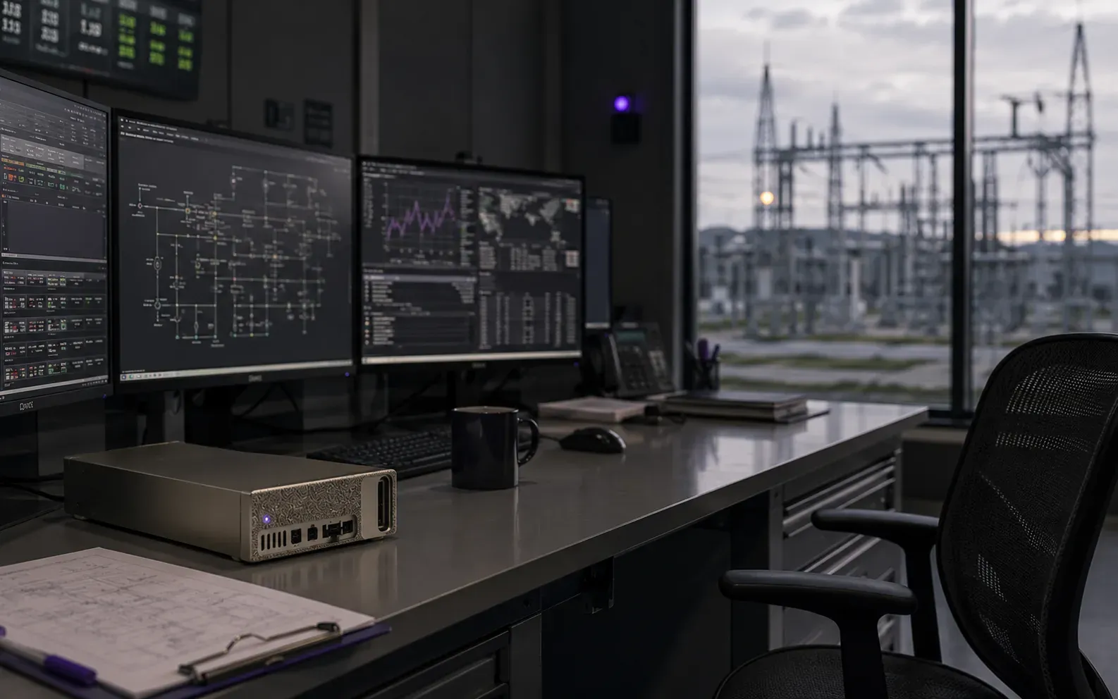 An energy grid control environment