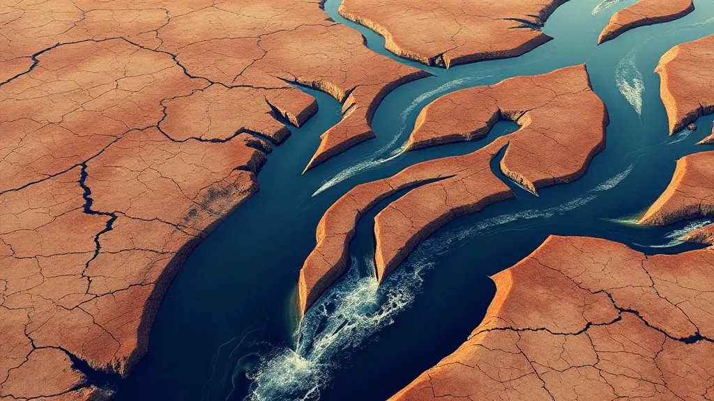 Aerial view of a river delta branching into new channels across dry terrain, symbolizing broadened evidence pathways without added structure