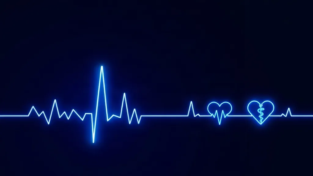 An abstract electrocardiogram waveform branching into three glowing paths, symbolizing one AI platform expanding across multiple cleared indications.